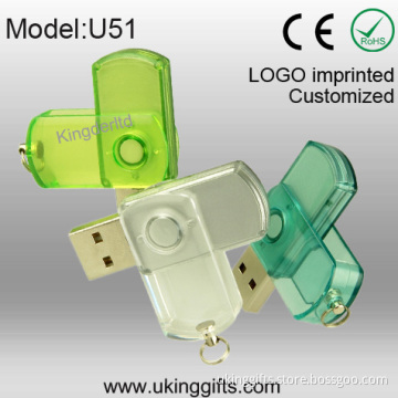 Plastic Rotating USB Disk for Customized Color 8GB